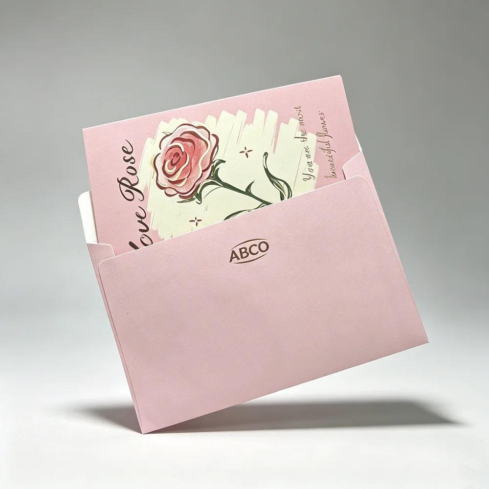 Recycled Mini Kraft Paper Folding Square Envelope With Custom Four-color