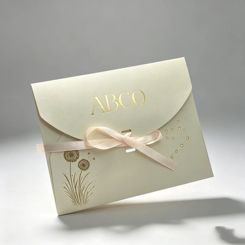 Recycled Mini Paper Folding Square Envelope With Custom Kraft Paper