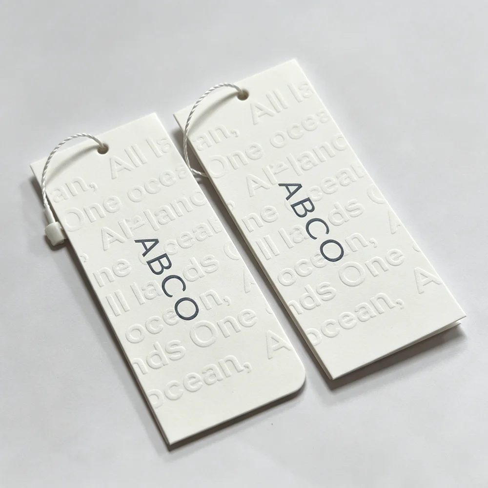 Custom Luxury Waterproof Garment Hang Tags Clothing Brand Swing Tag