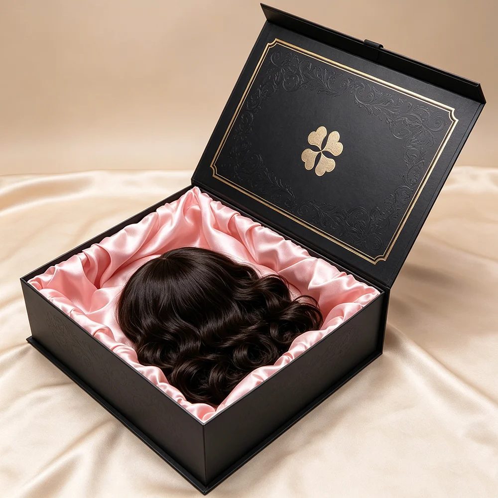 Custom Aluminum Foil Lined Hair Bundle Packaging Box