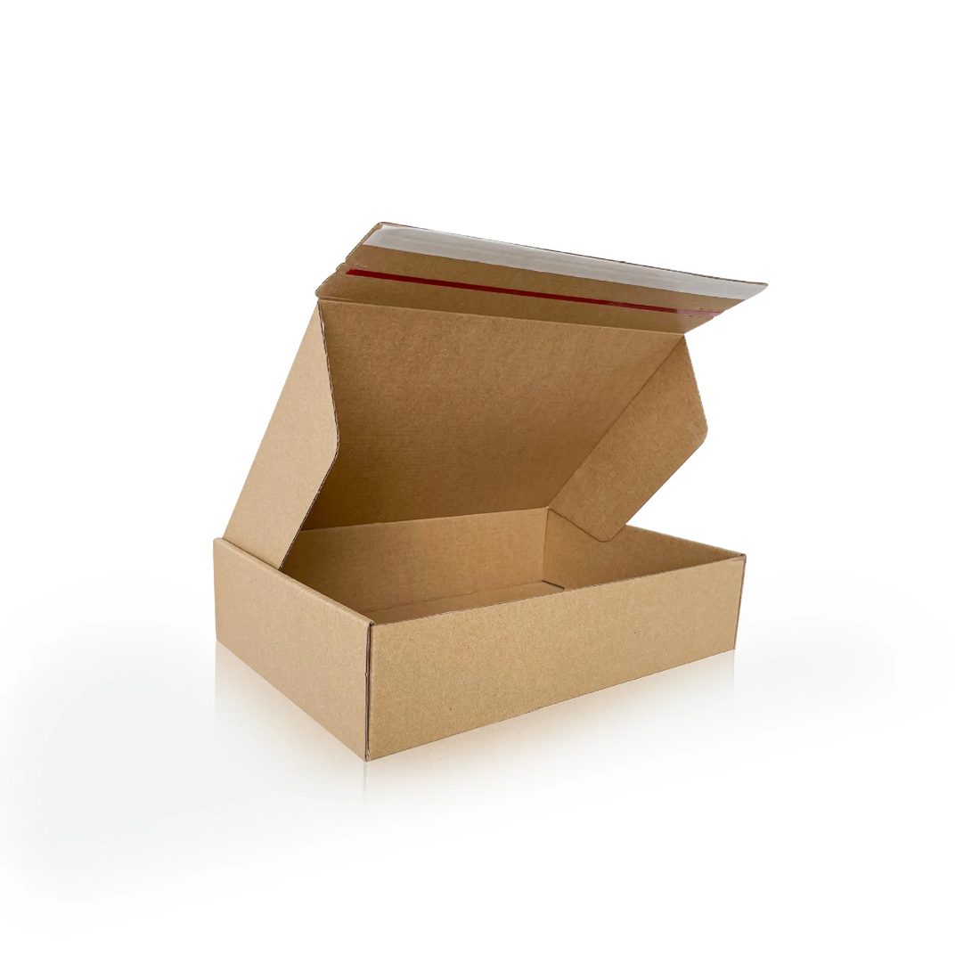 Kraft Corrugated Mailer Box Tear Strip Self Erecting Tuck Carton