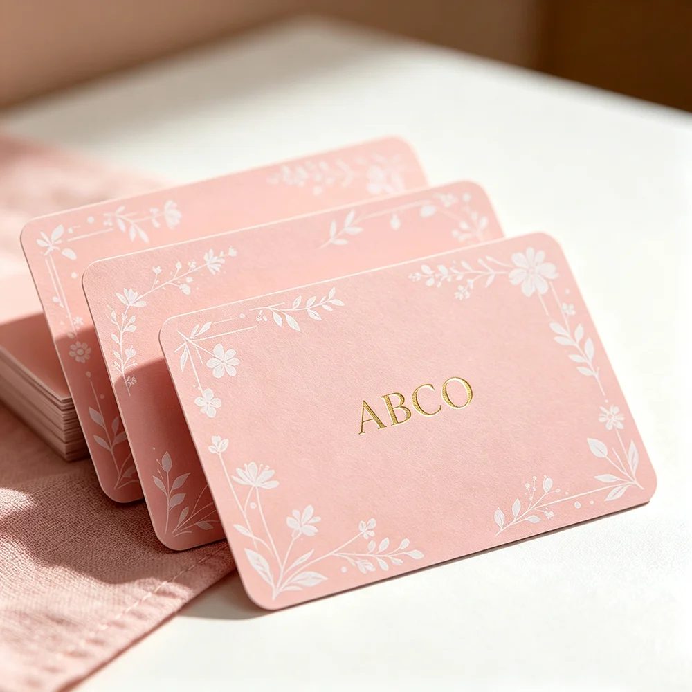 Custom Screen Printed Thank You Cards Colorful Logo Hot Stamping