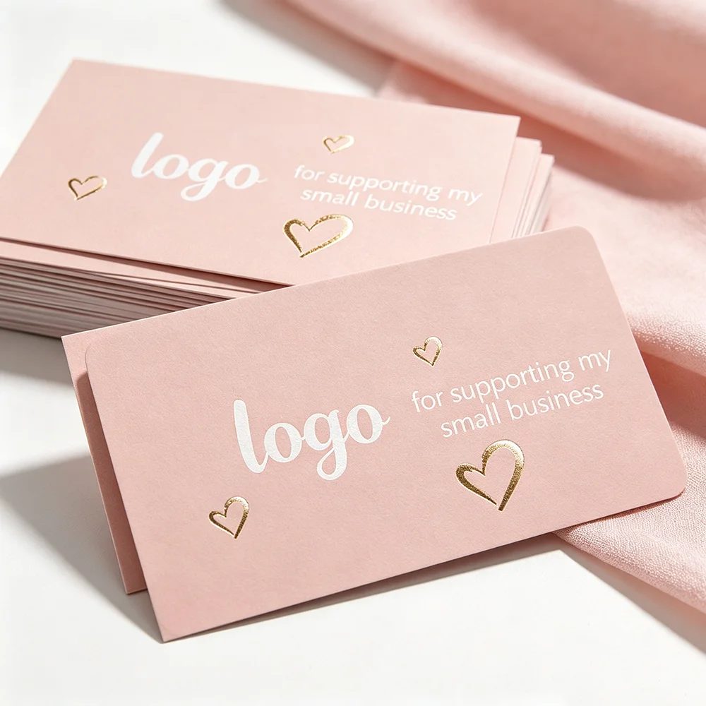 Luxury Gold Foil Art Paper Business Cards With Embossing