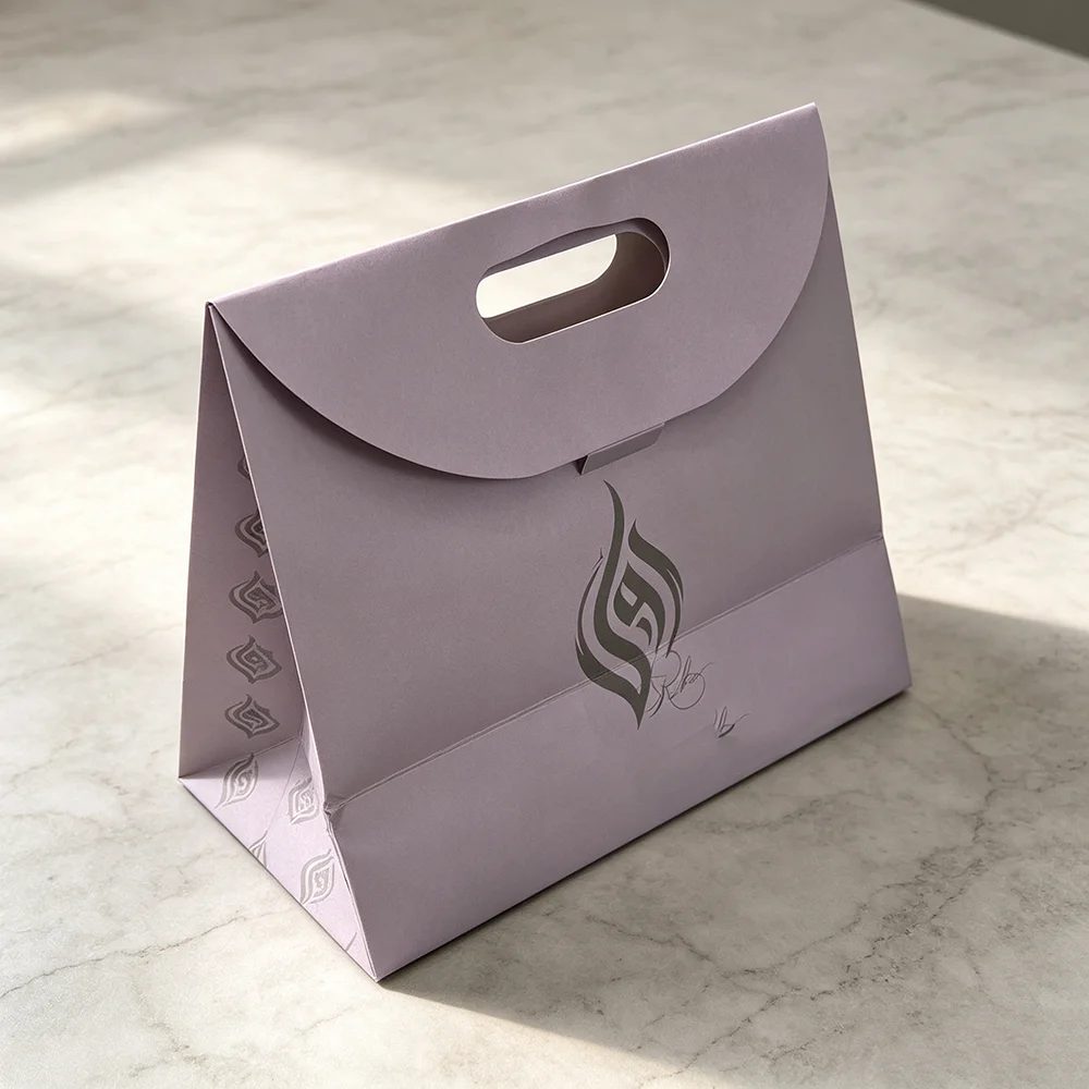 Print Brown Kraft Luxury Gift Paper Shopping Bags