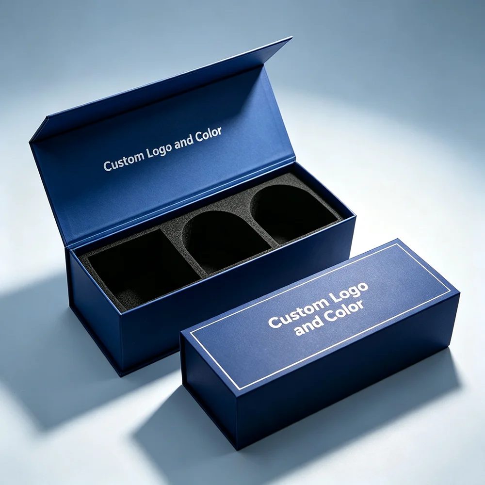 Custom Rigid Box With UV Custom Logo Sponge Lining Magnetic