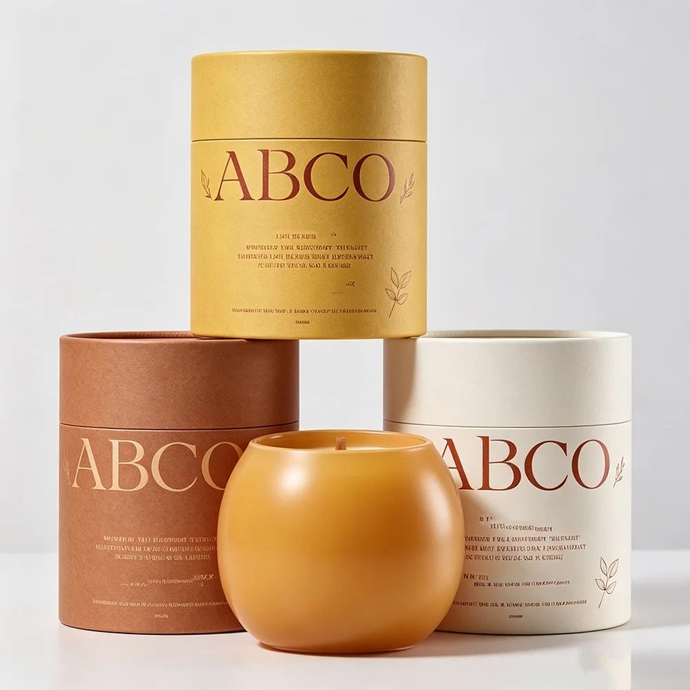Custom Logo Perfume Candle Packaging Cylinder Boxes