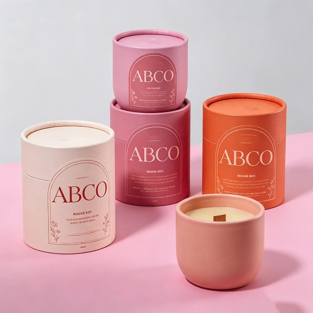 Custom Logo Matte Cylinder Container Box
