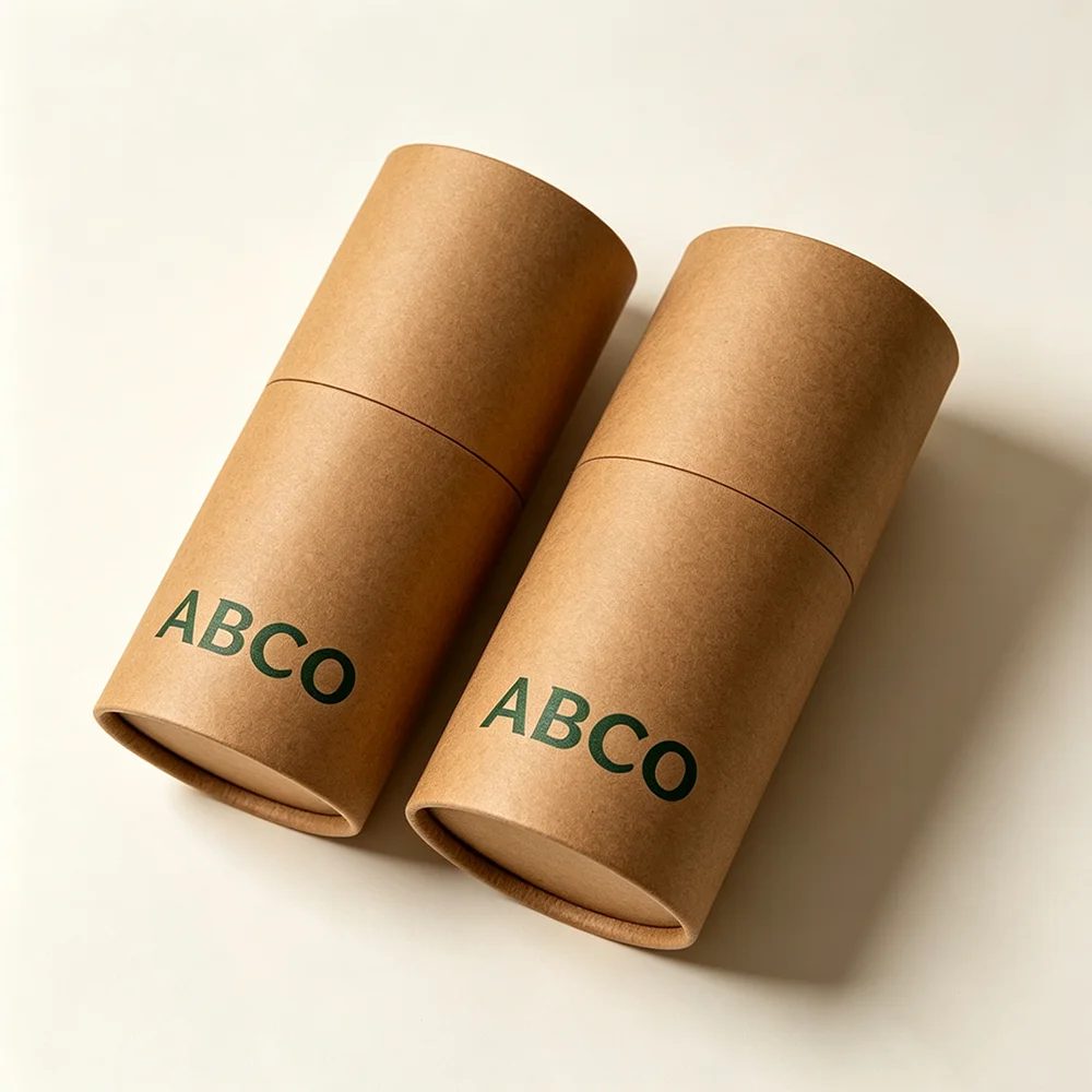 Custom Logo Embossed Small Cylinder Paper Tube Box