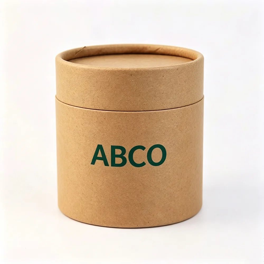 Custom Kraft Brown Tube Paper Cylinder Gift Box