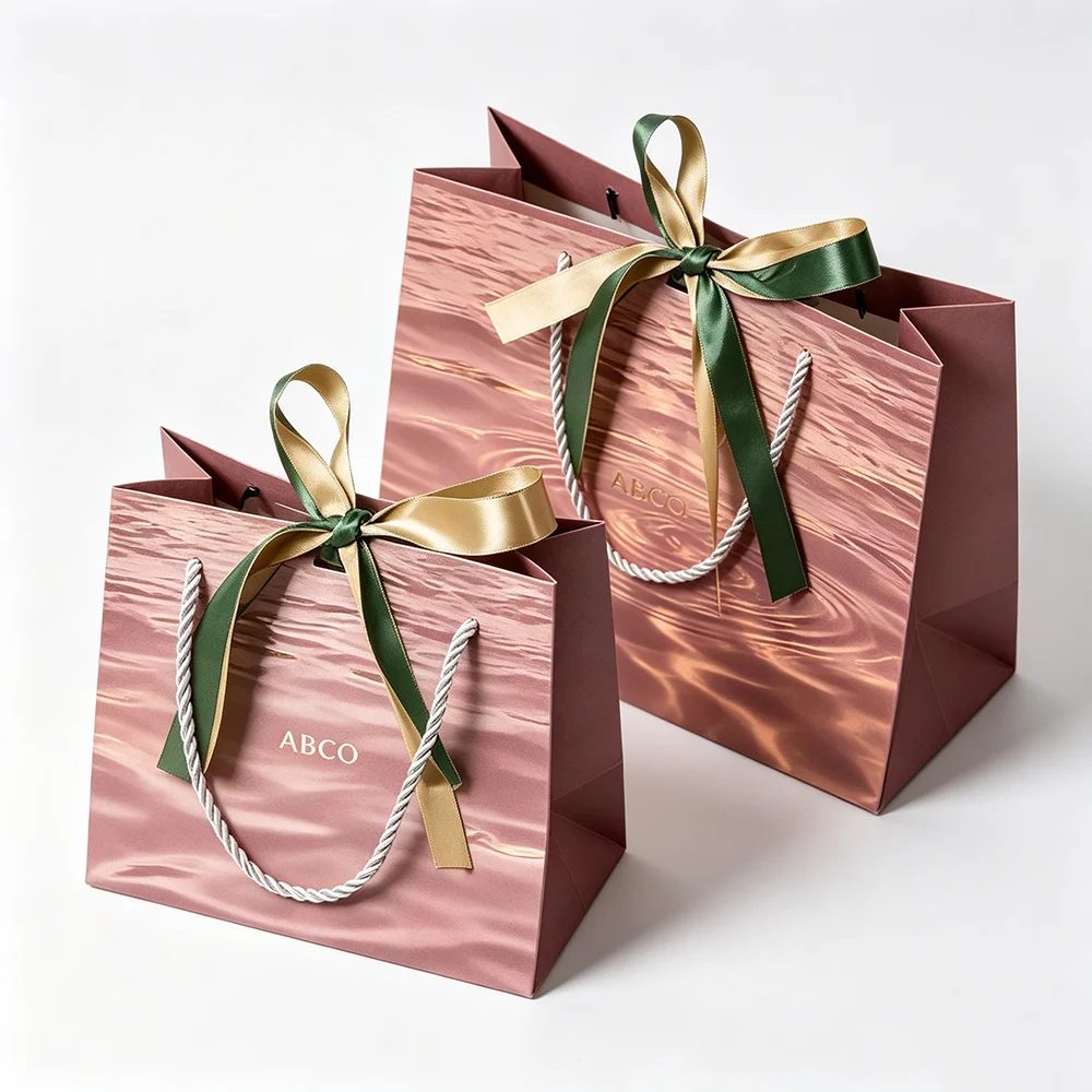 Custom Logo Printed Kraft Paper Luxury Gift Bag