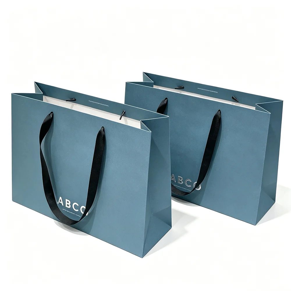 Custom Luxury Gift Garment Paper Shopping Glossy Bags