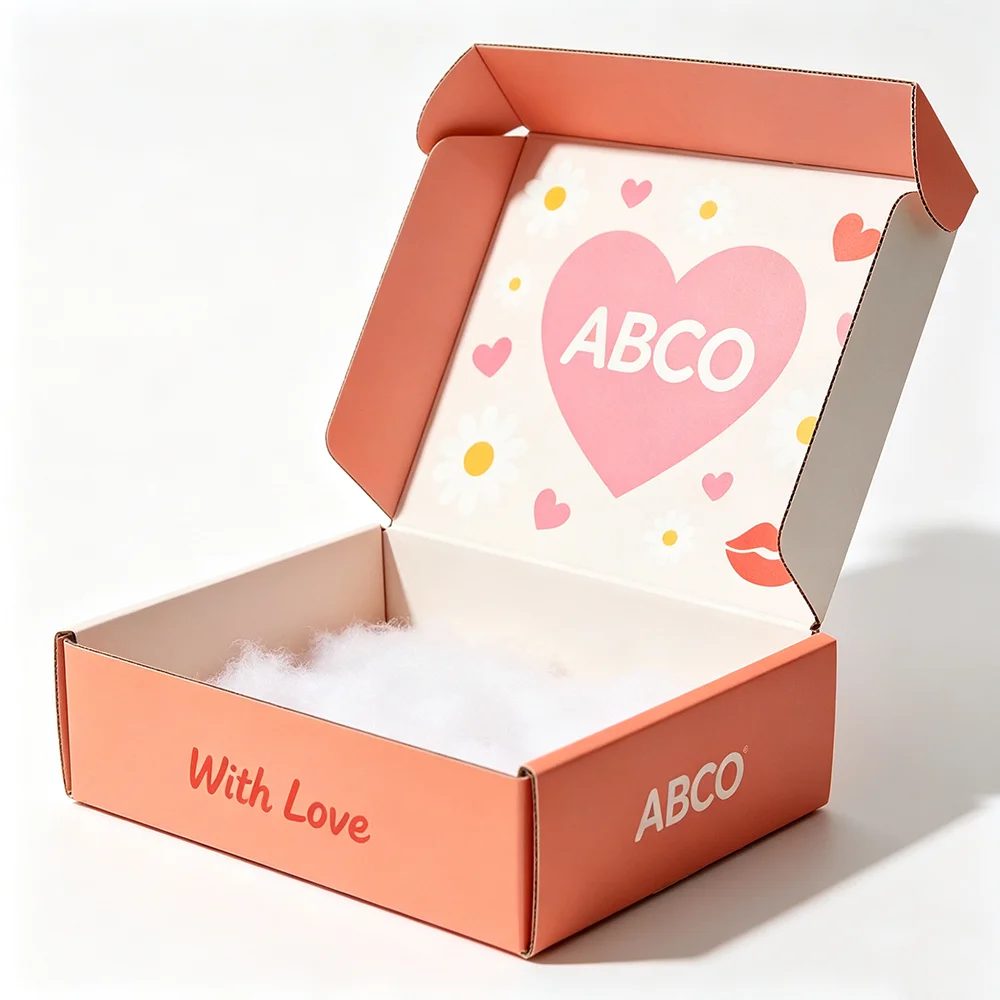 Custom Recycled Materials Corrugated Cardboard UV Printed Folding Mailing Packaging