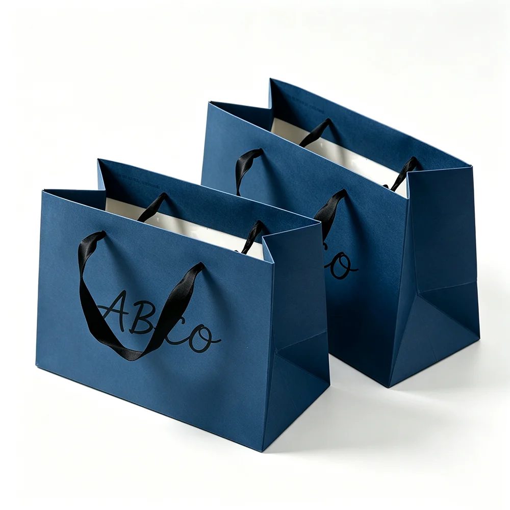Excellent Quality Promotional Luxury Reusable Recycled Materials Shopping Paper Bags