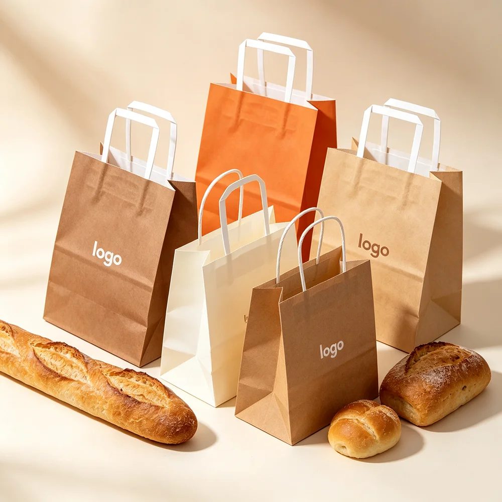 Custom Printed Brown Kraft Classic Durable Paper Bags