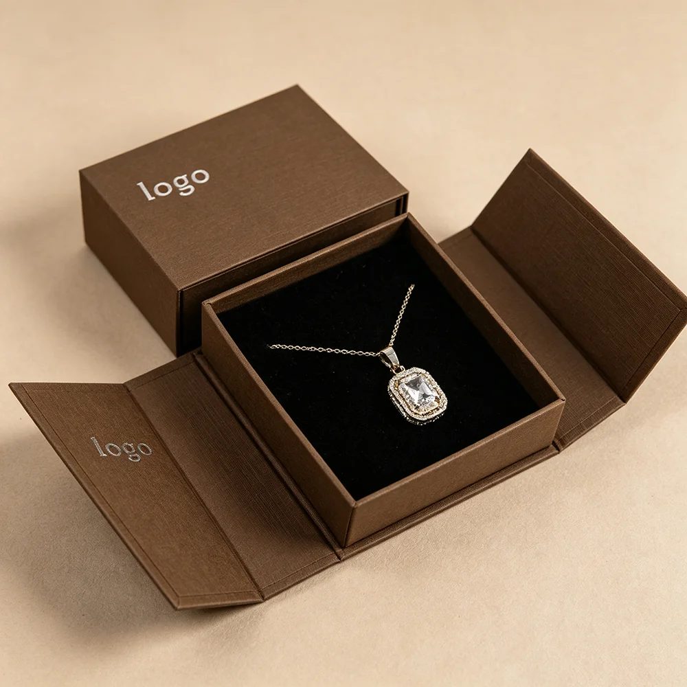 Double-door Magnetic Book Shaped Luxury Necklace Bracelet Jewelry Box