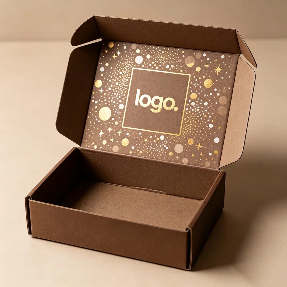 Luxury Matte Custom Logo UV Coating Foldable Corrugated Paper Mailer