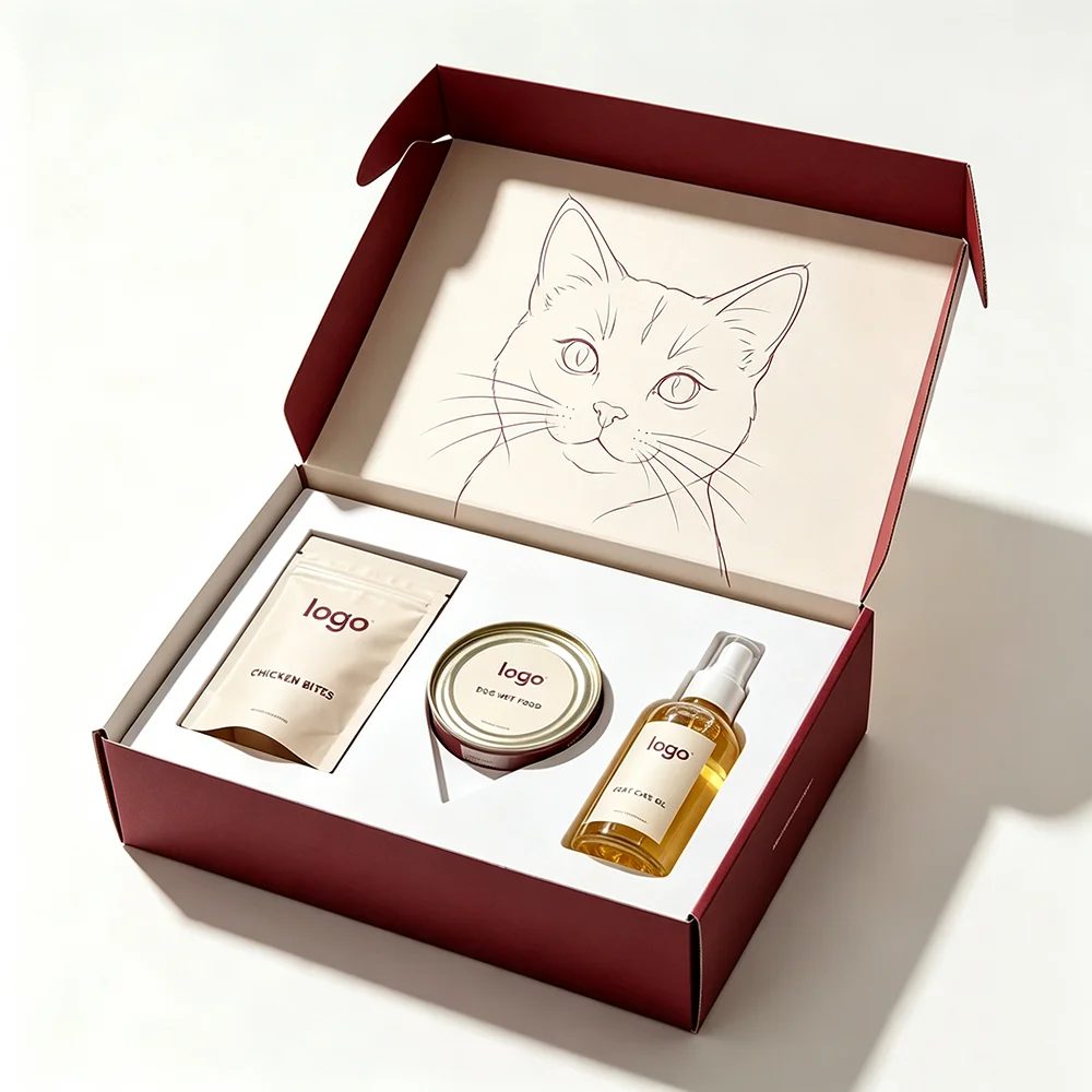 Custom Colored Paper White Cardboard Carton PET Food Shipping Boxes