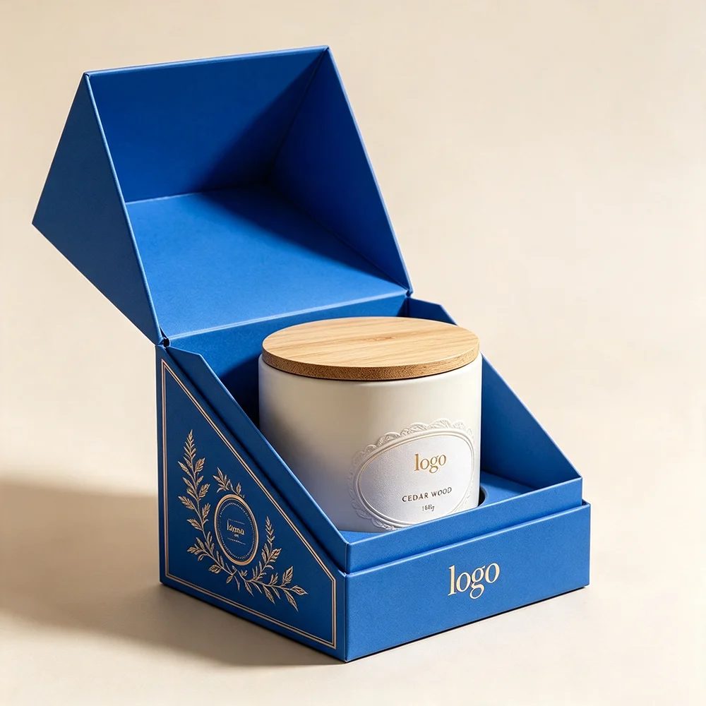 Custom Luxury Rectangular Rigid Candle Box