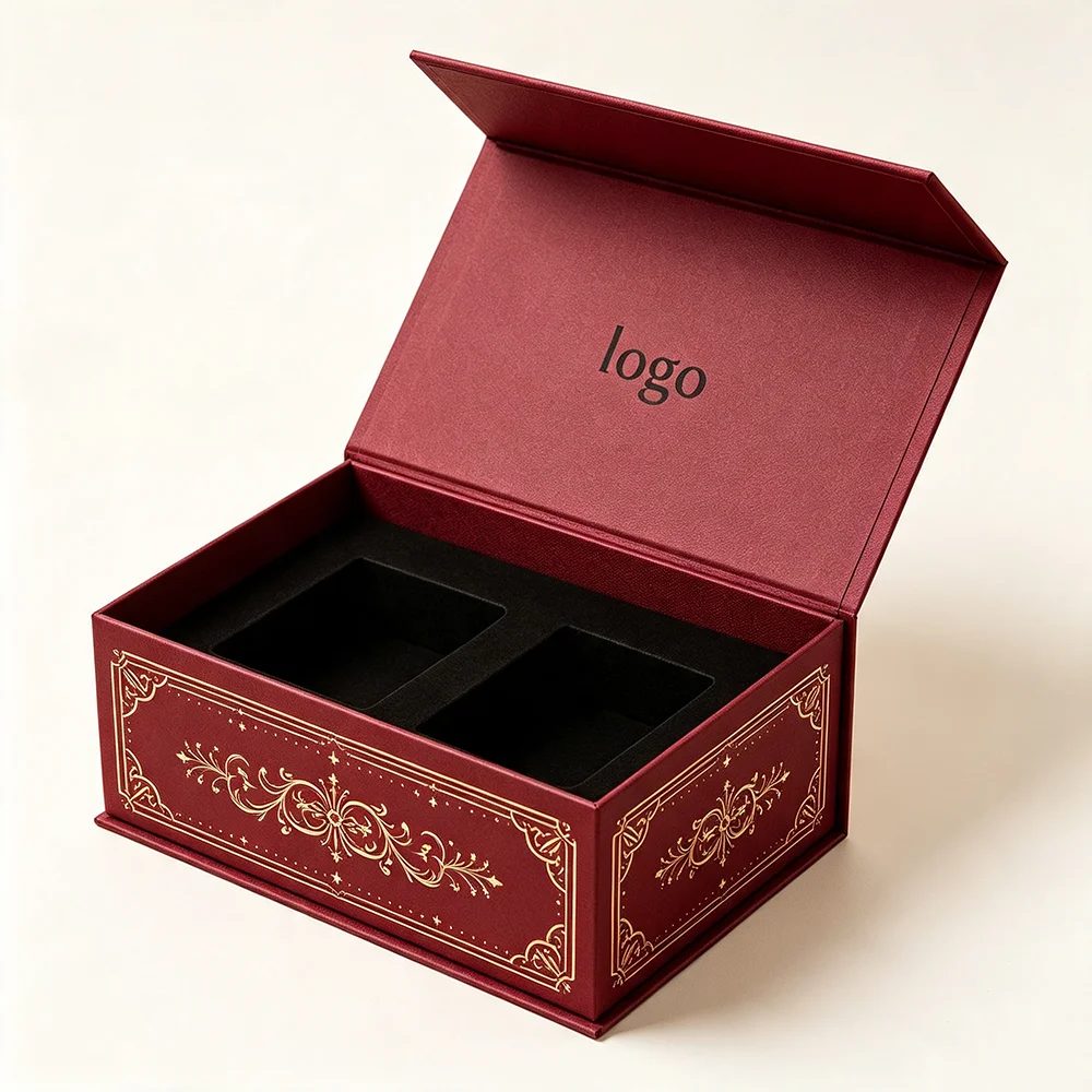 Custom Logo Luxury Magnetic Closure Flap Lid Box