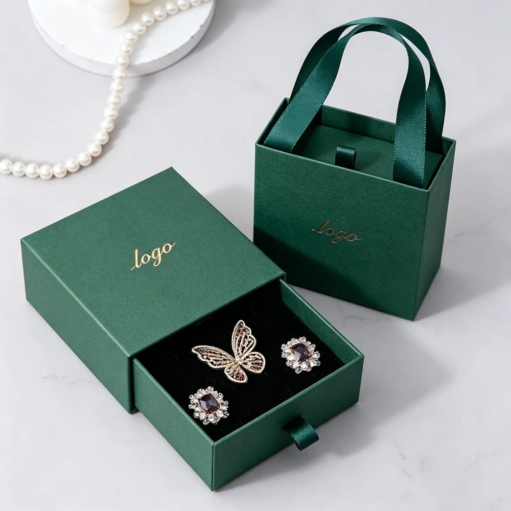 Square Paperboard Jewelry Packaging Boxes