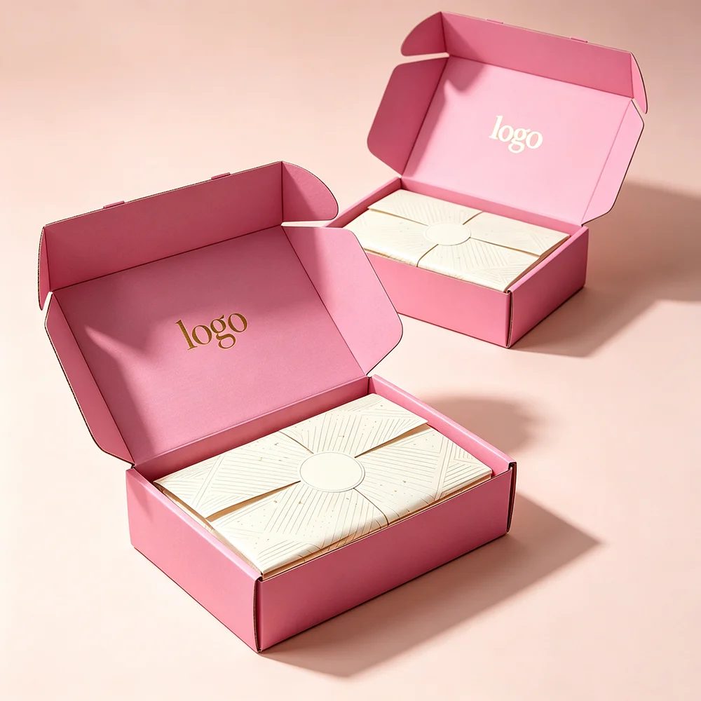 Custom Logo Black Corrugated Paper Mailer Box Packaging Boxes