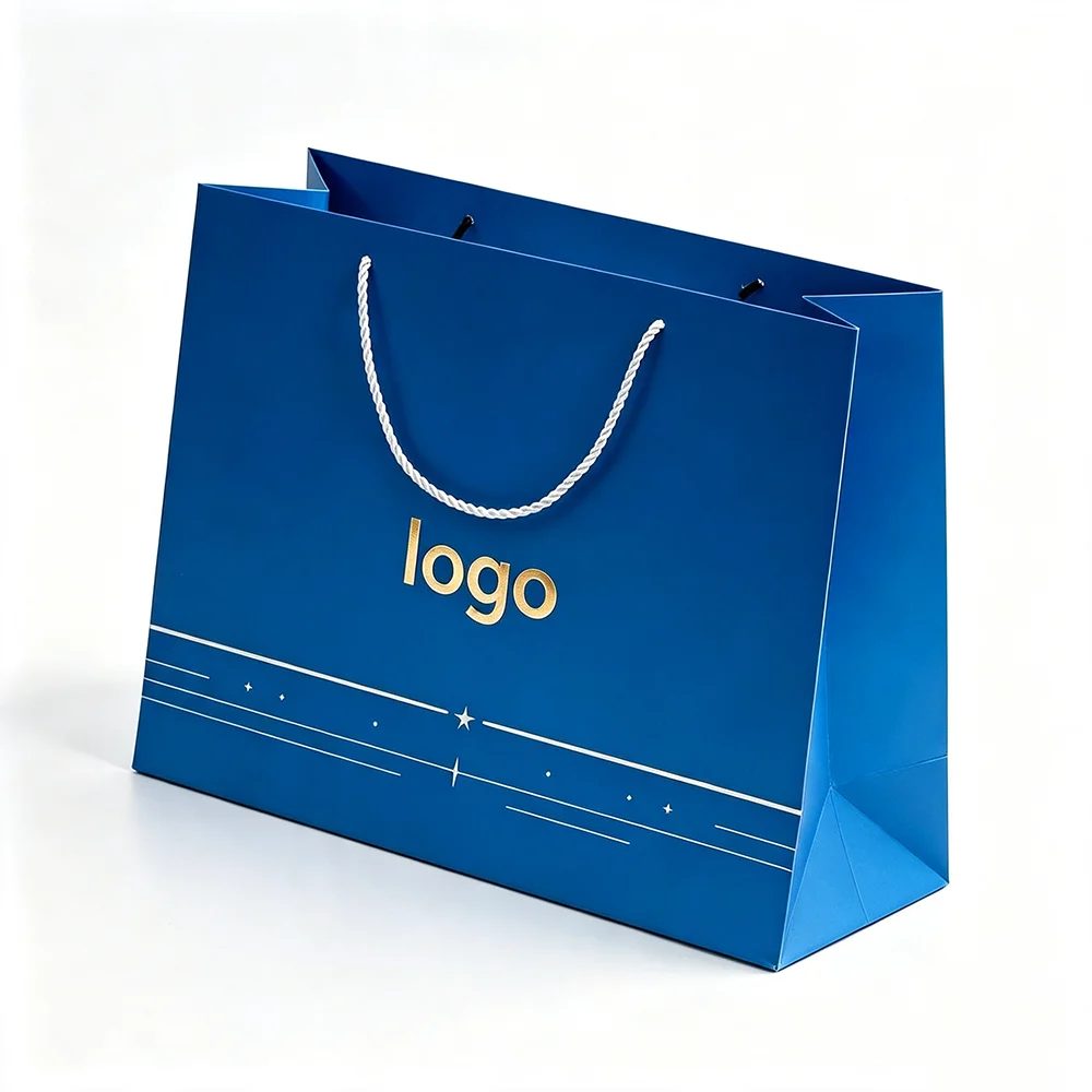 Custom Printed Kraft Paper Shopping Bag Gift Packaging