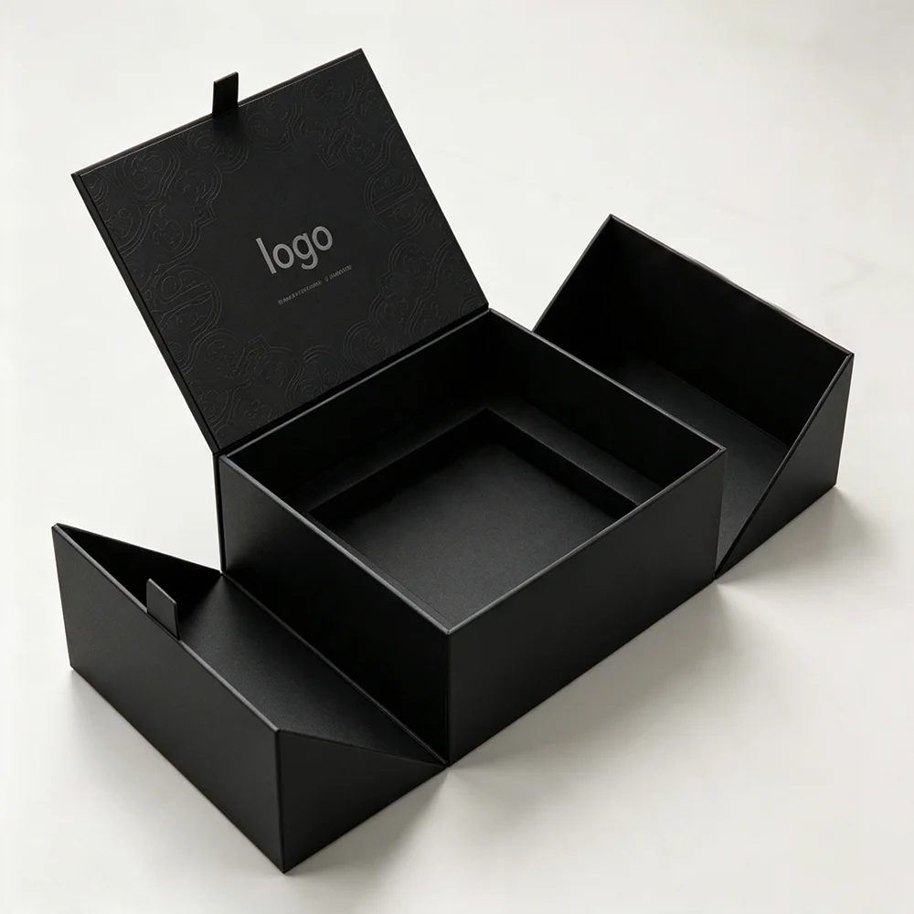 Manufacture Custom Fashion Paper Packaging Double Door Open Gift Box