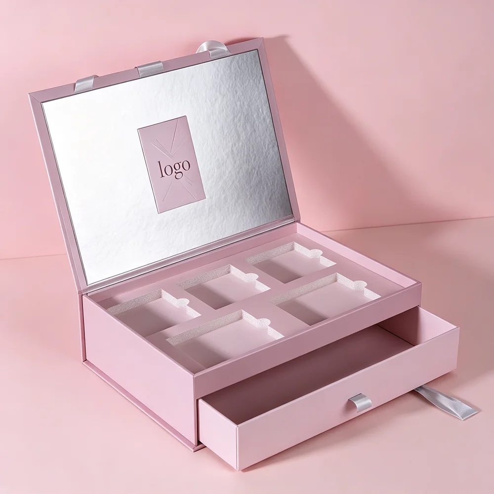 Custom Book-style Rigid Paper Box Magnetic Closure Handle Luxury Packaging