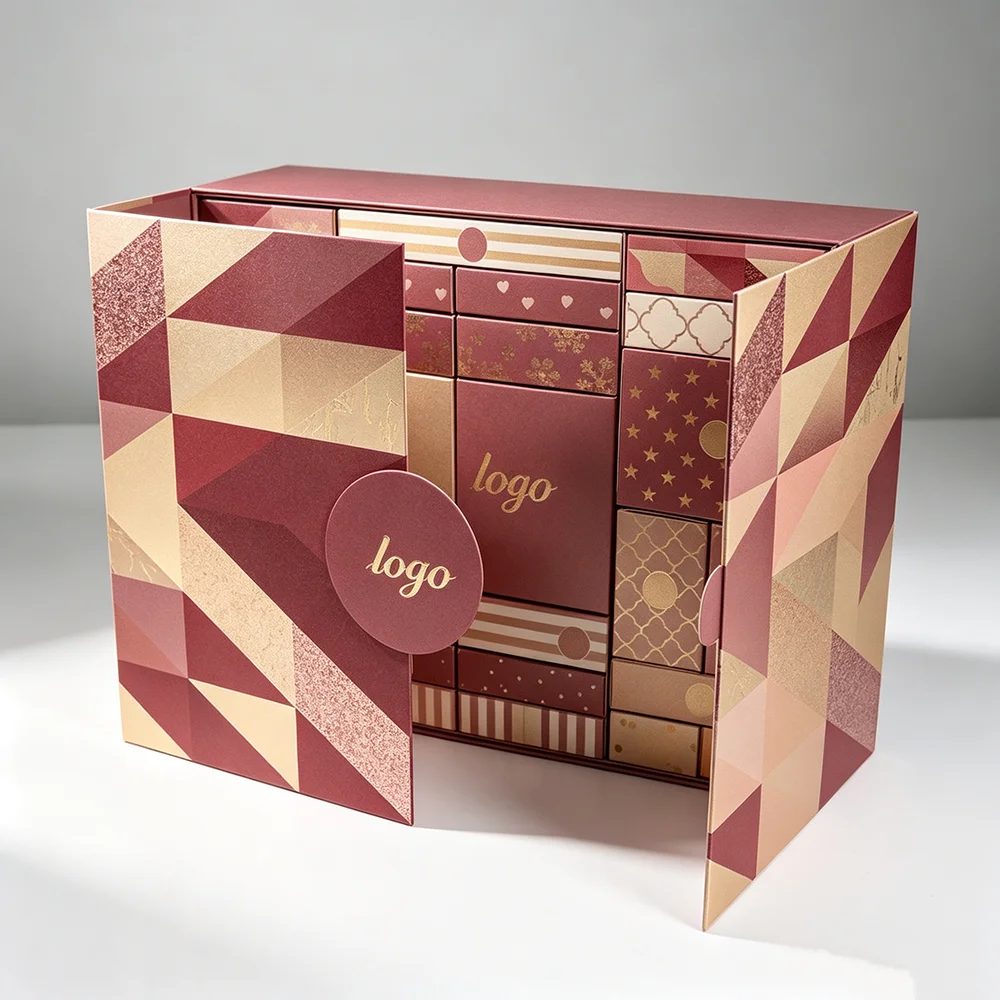 Custom Advent Calendar Empty Luxury Cardboard Paper Gift Box