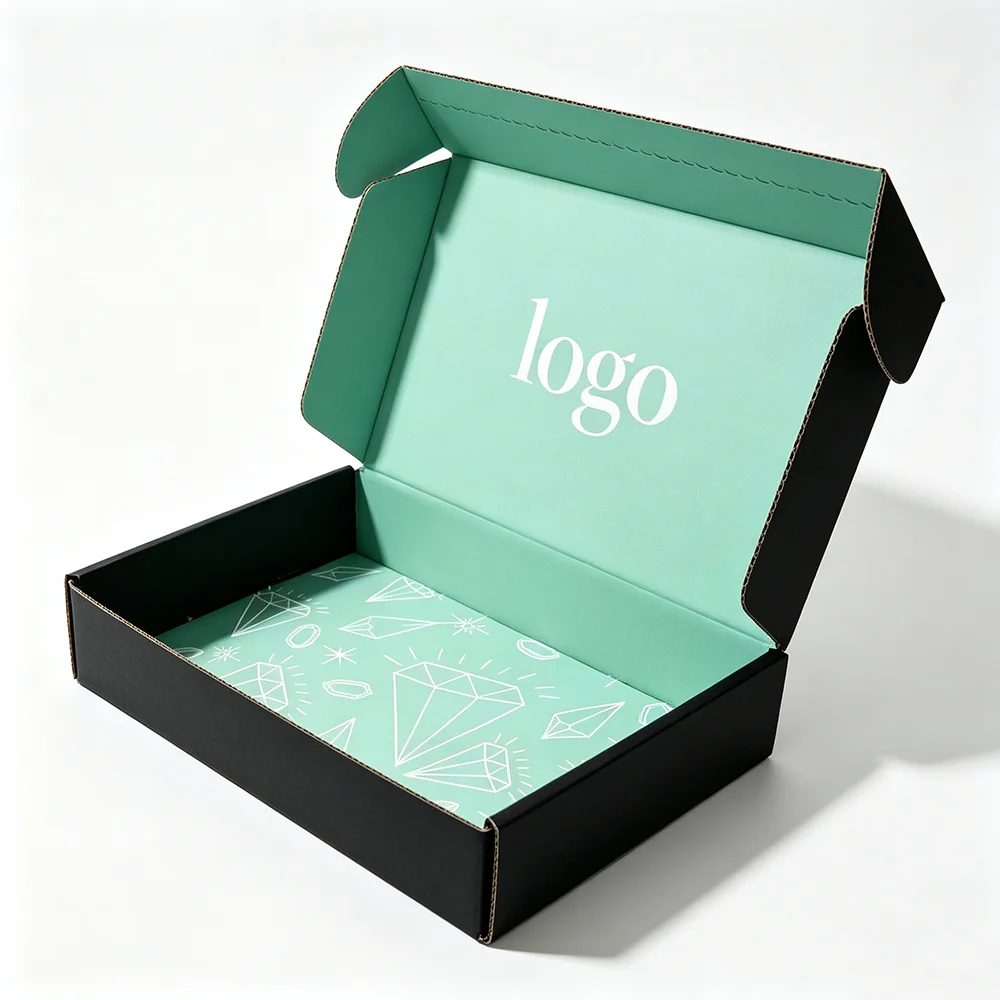 Custom Kraft Paper Corrugated Boxes For Clothes Apparel Packaging
