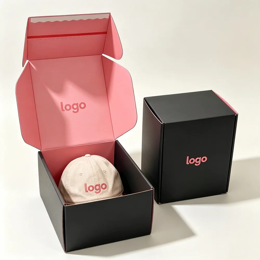 Custom Adhesive Tear Strip Shipping Boxes Kraft Zipper Cardboard Packaging