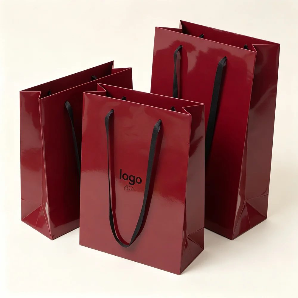 Custom Logo Recycled Paper Gift Bags