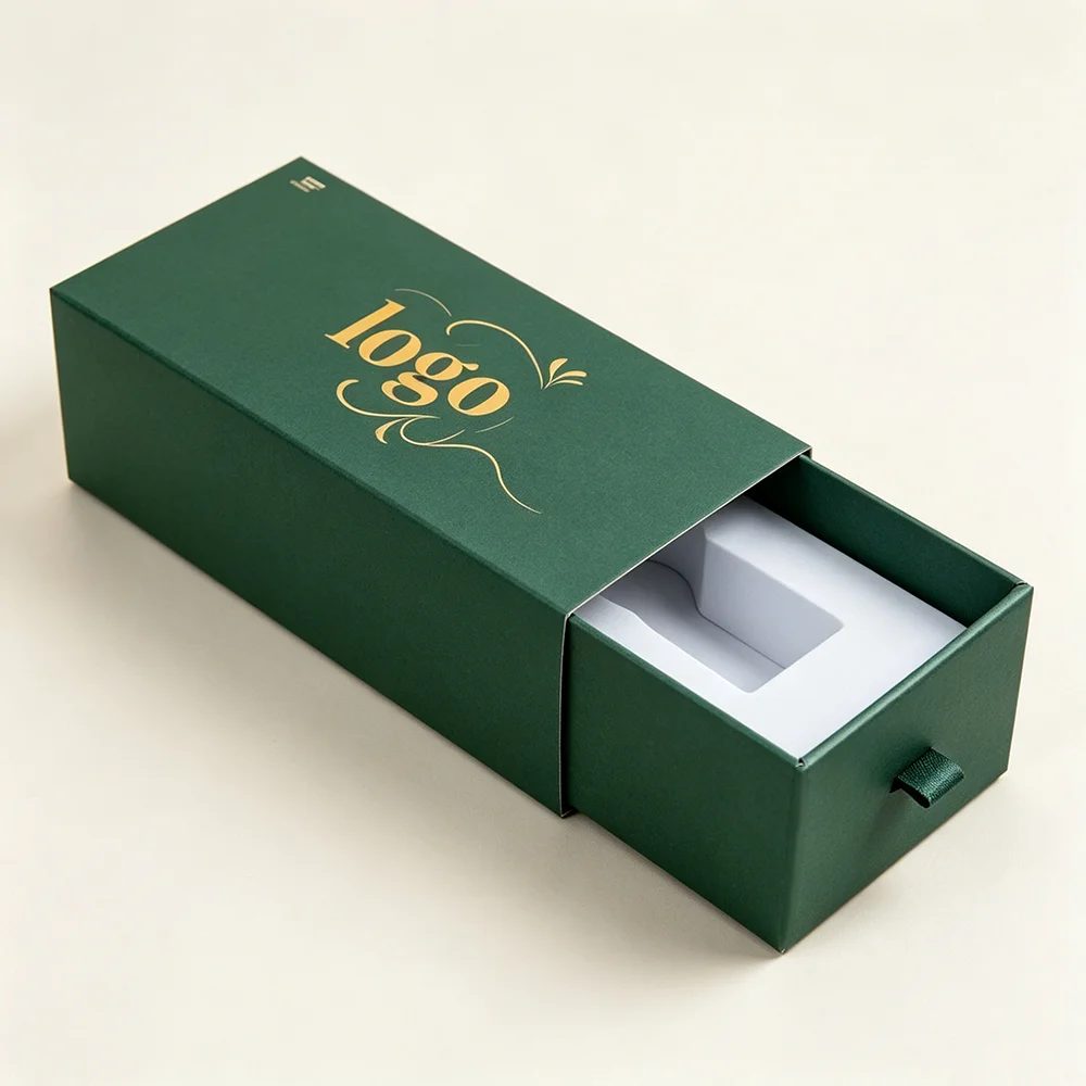 Rigid Paperboard Square Paper Sliding Drawer Box Packaging