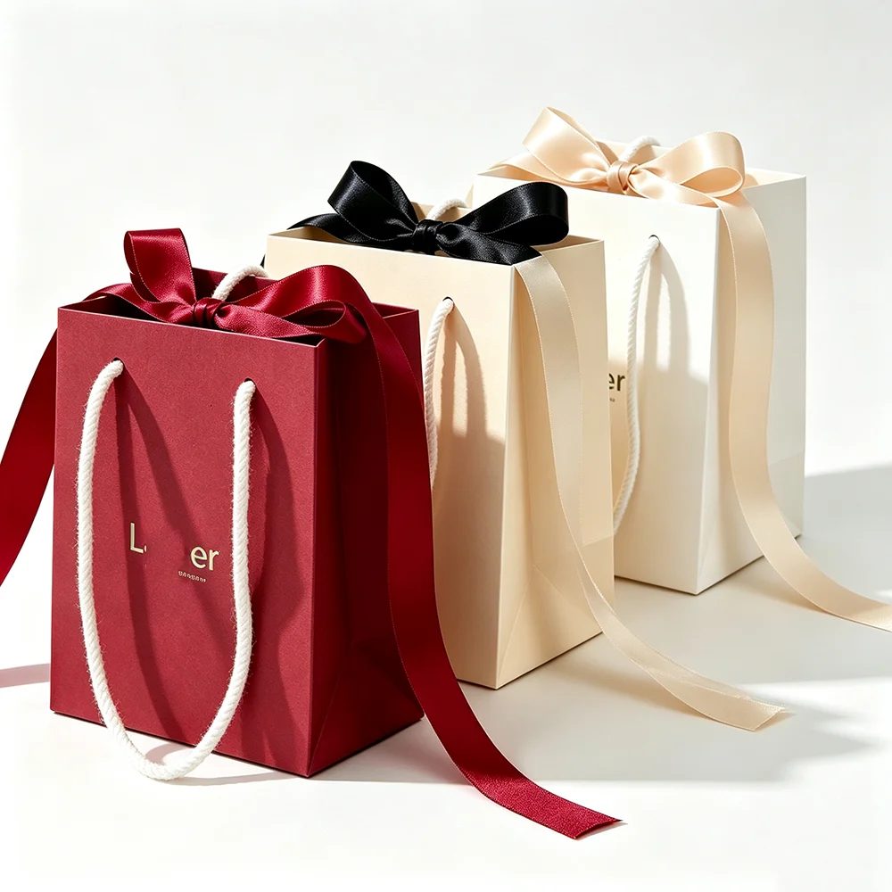 Custom Handmade Logo Printing Luxury Jewelry Packaging Gift Paper Bag