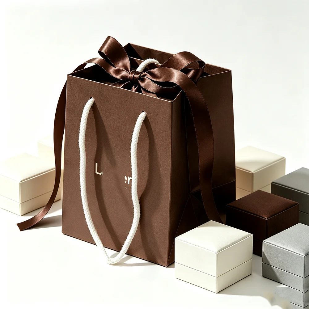 Custom Printed Logo Jewelry Gift Paper Bag