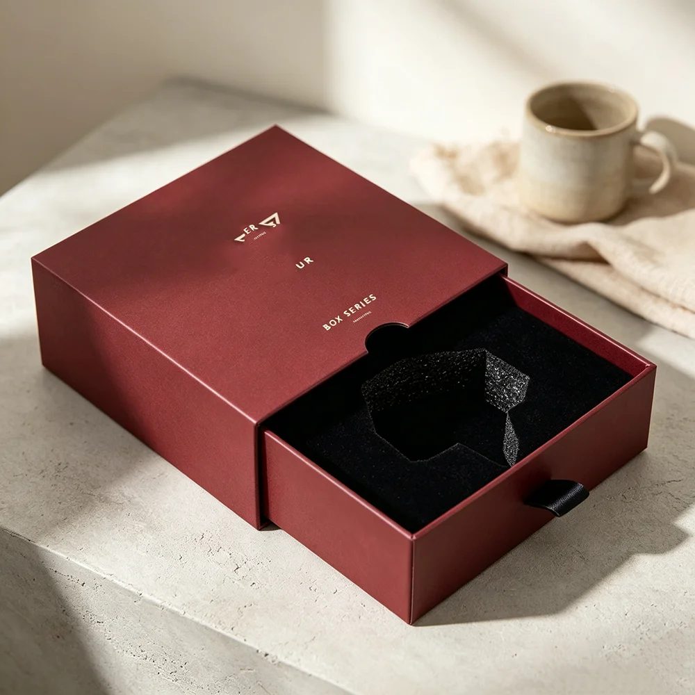 Elegant Silver Foil Stamping Perfume Drawer Box