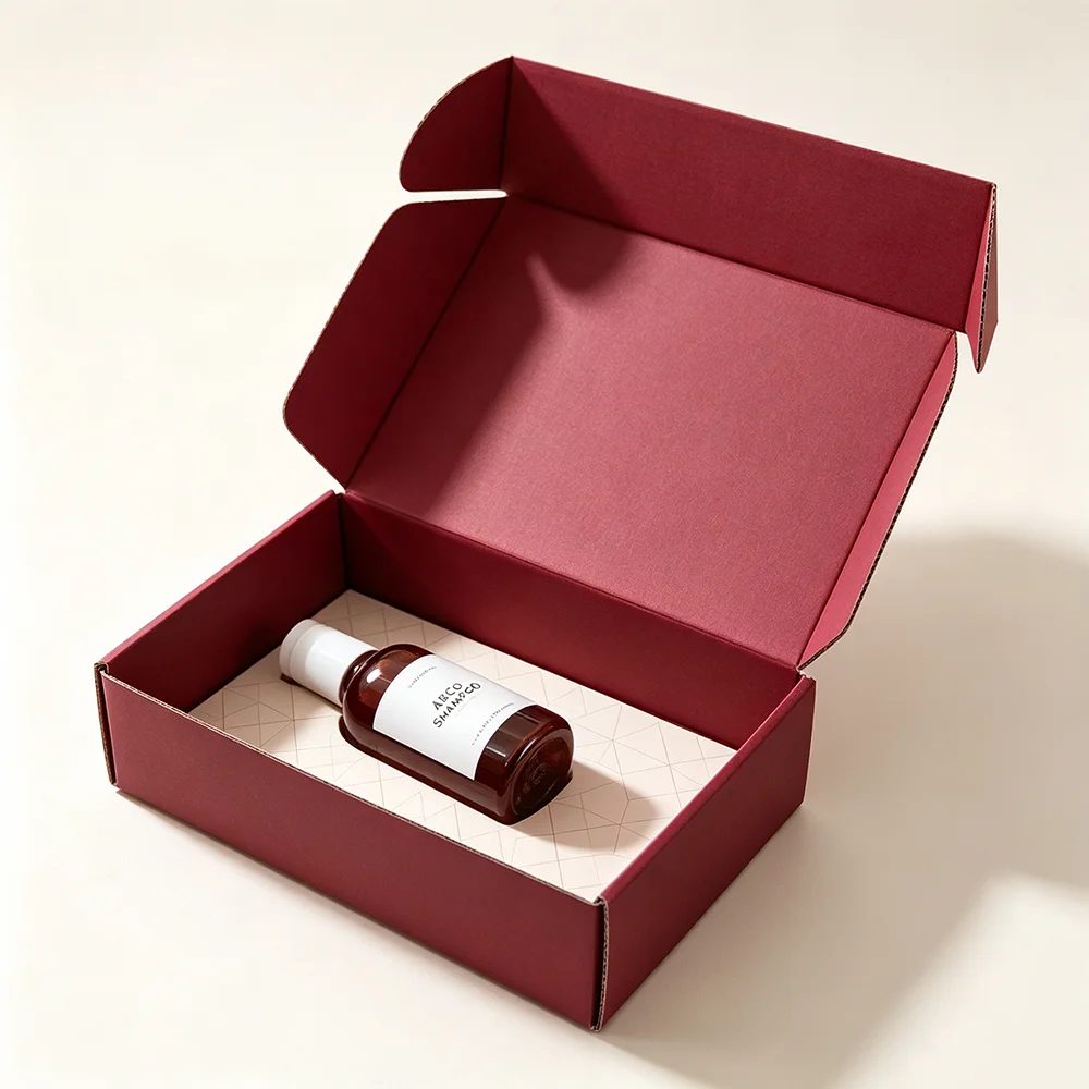 Custom Print Corrugated Dress Hair Extensions Face Cream Paper Box