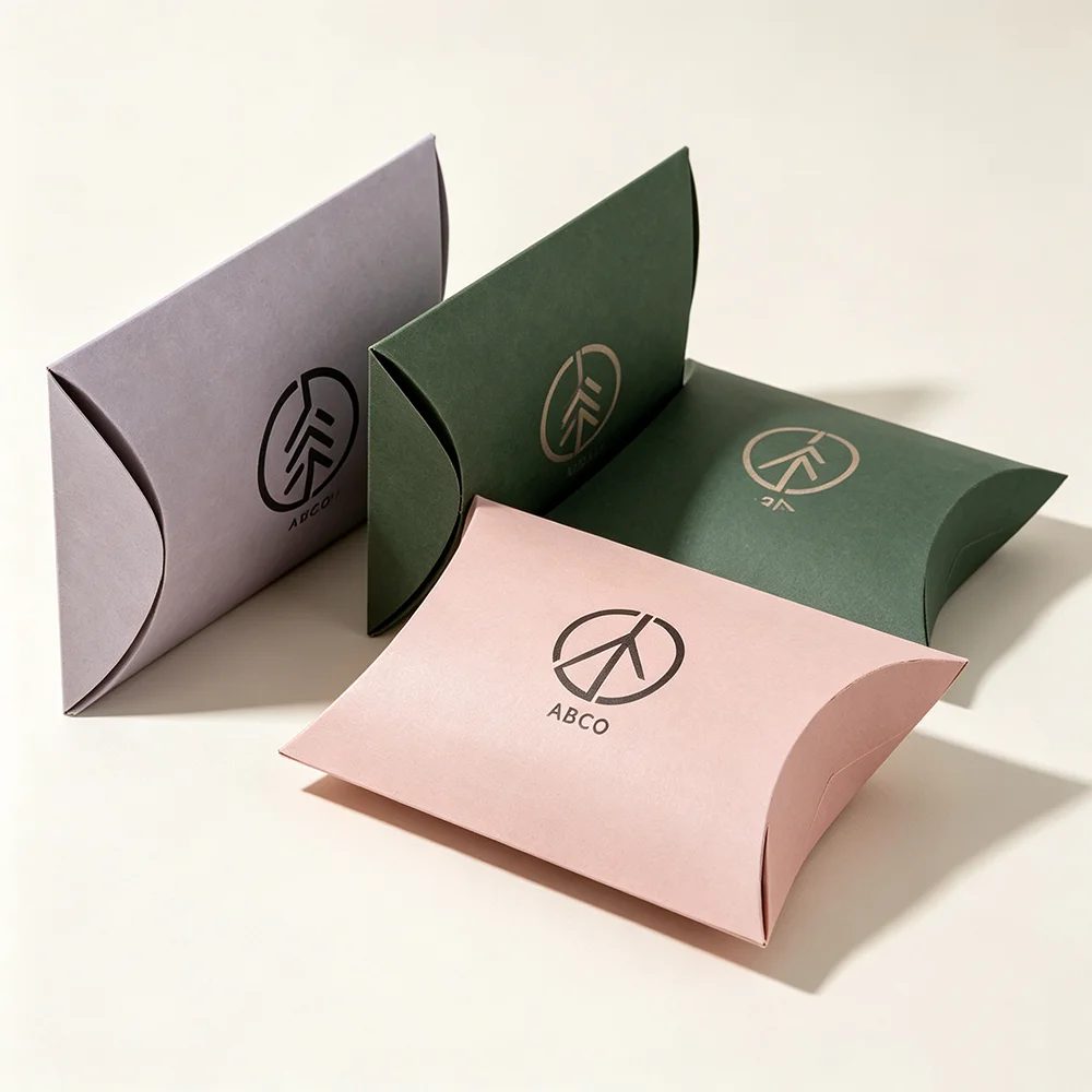 Custom Recycled Premium Pillow Shaped Paperboard Gift Box