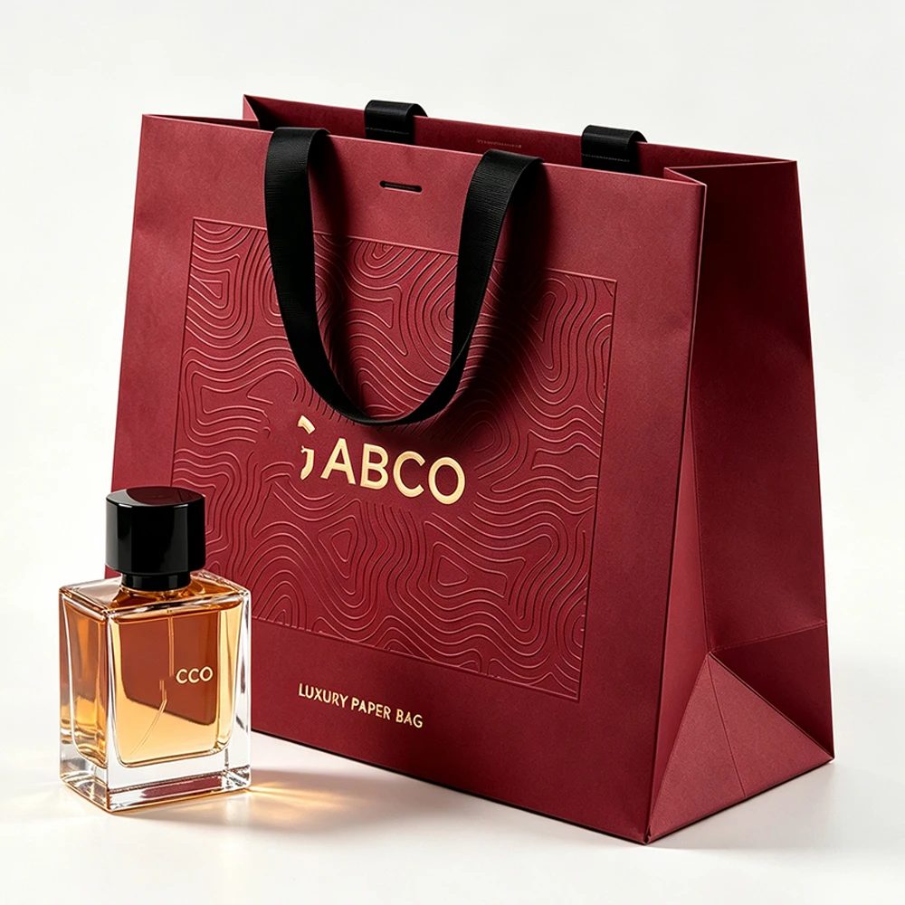 Customizable Red Paper Bags