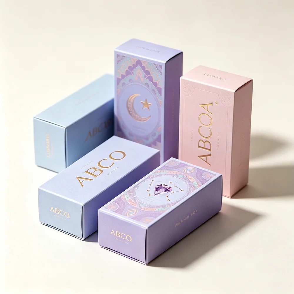 Custom Papercard Boxes For Skin Care Serum And Makeup Gummy