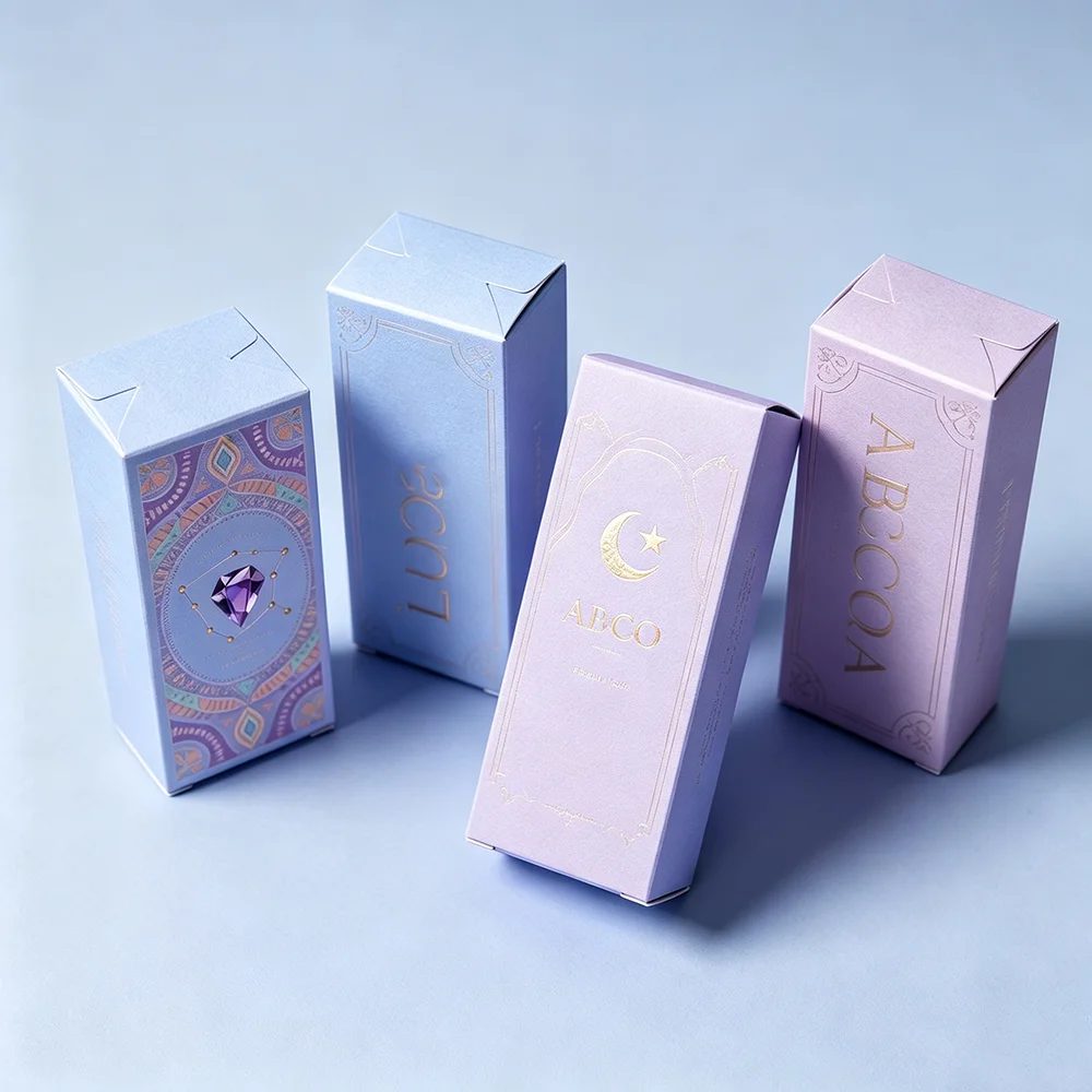 Custom Matte Cosmetic Packaging Embossing UV Coating Card Paper Box