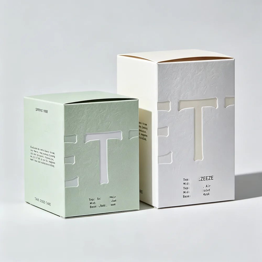 Custom Embossed Luxury Skin Care Makeup Recycled Materials Gift Packaging