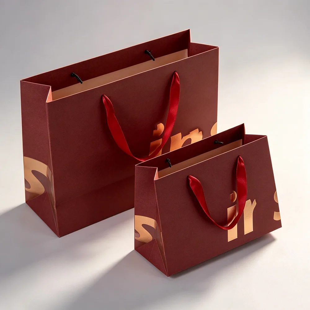 Custom Cotton Rope Kraft Paper Bags