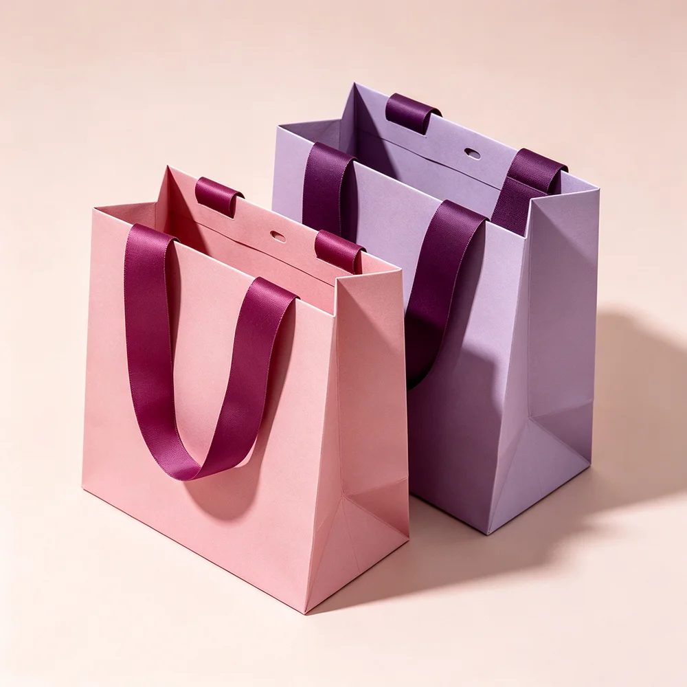 Custom Logo Embossed Reusable Kraft Carrier Bag