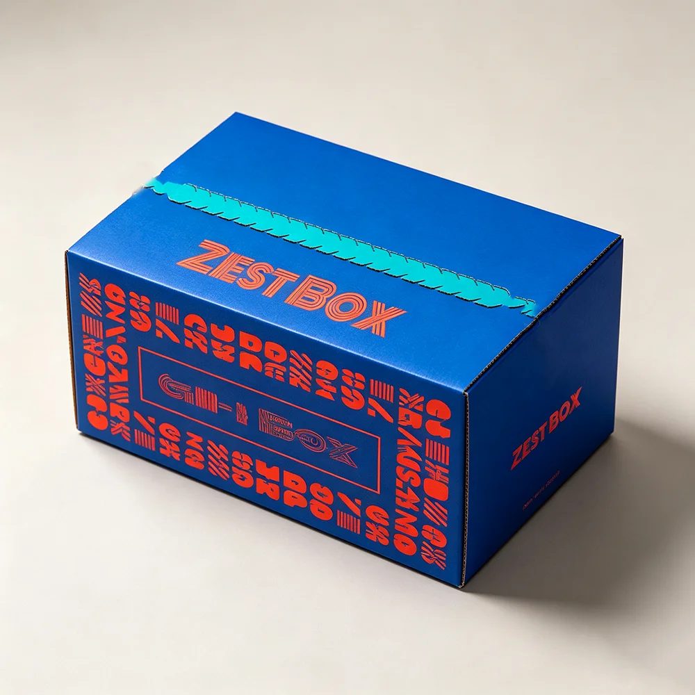 Custom Printed Zipper Shipping Boxes With Corrugated Cardboard Packaging