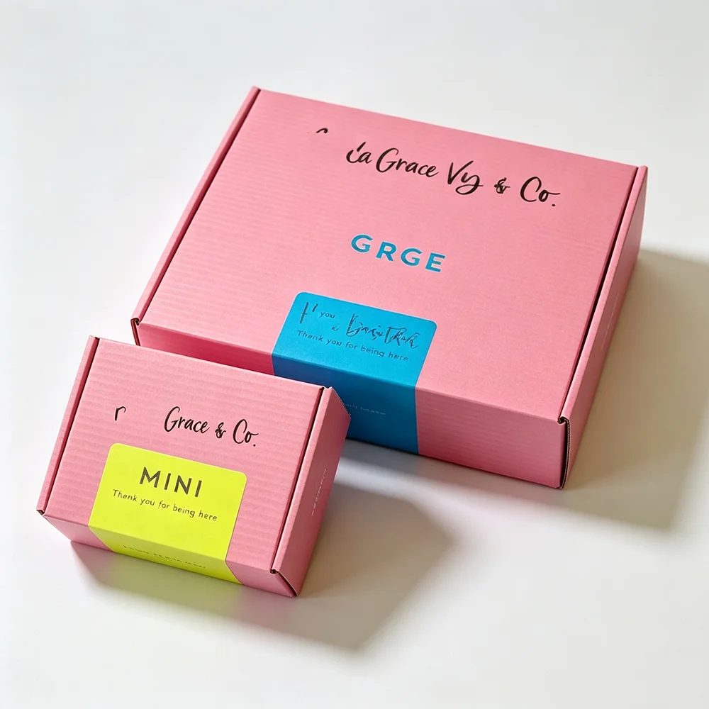 Custom Mailer Box Logo Printing Corrugated Wallets Makeup Packaging
