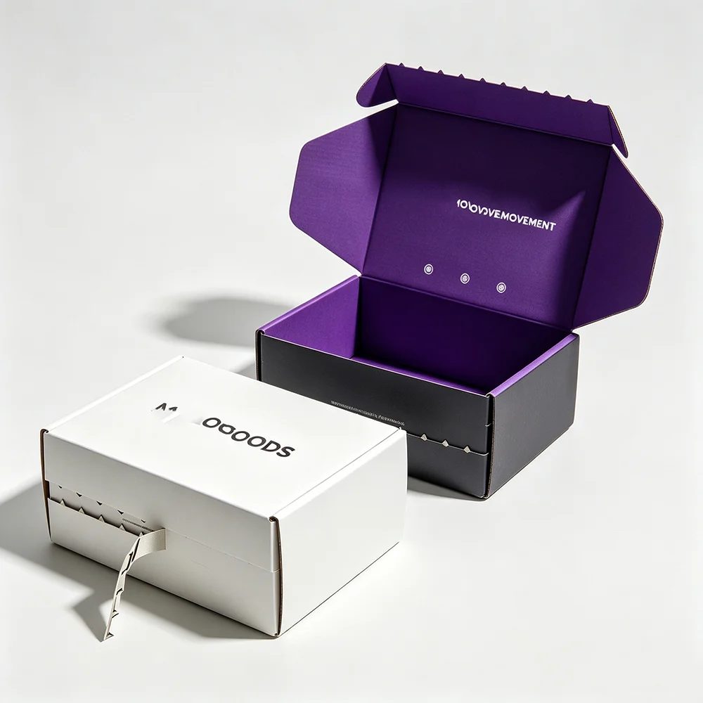 Custom Logo Gold Foil Matt Lamination Corrugated Board Box