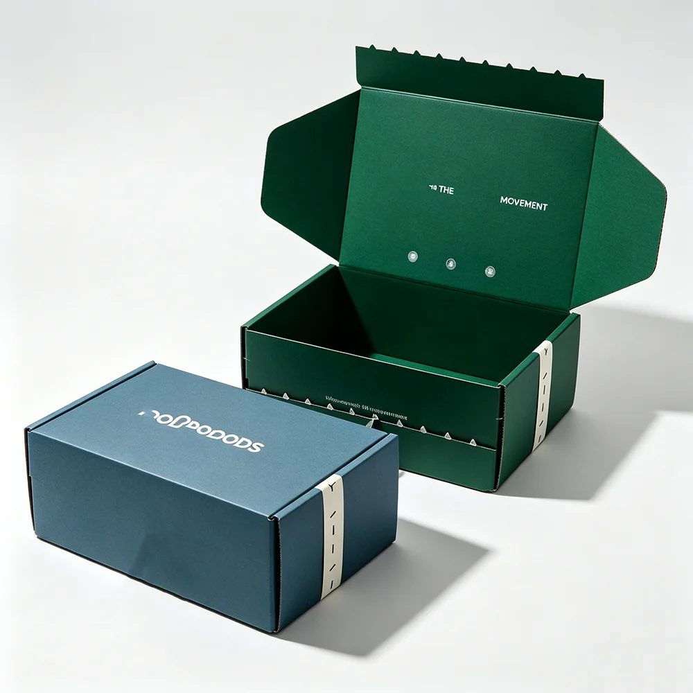 Custom Logo Corrugated Mailer Tear Strip Boxes