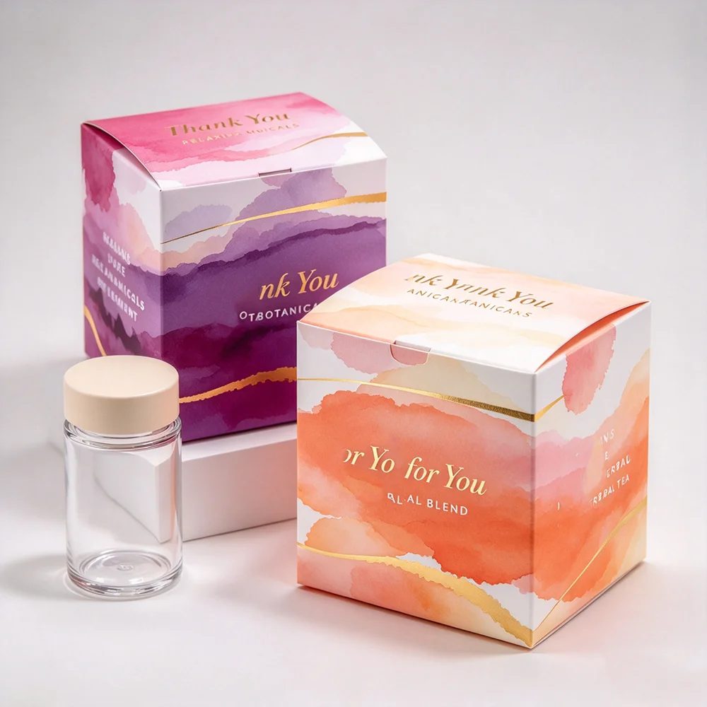 Custom Pink Art Paper Face Cream & Skincare Serum Cosmetic