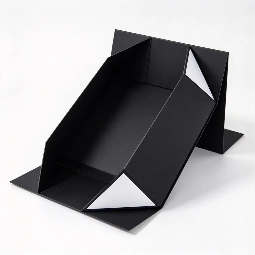 Custom Design Logo Embossing Shoe Puff Folding Packaging Paper Box